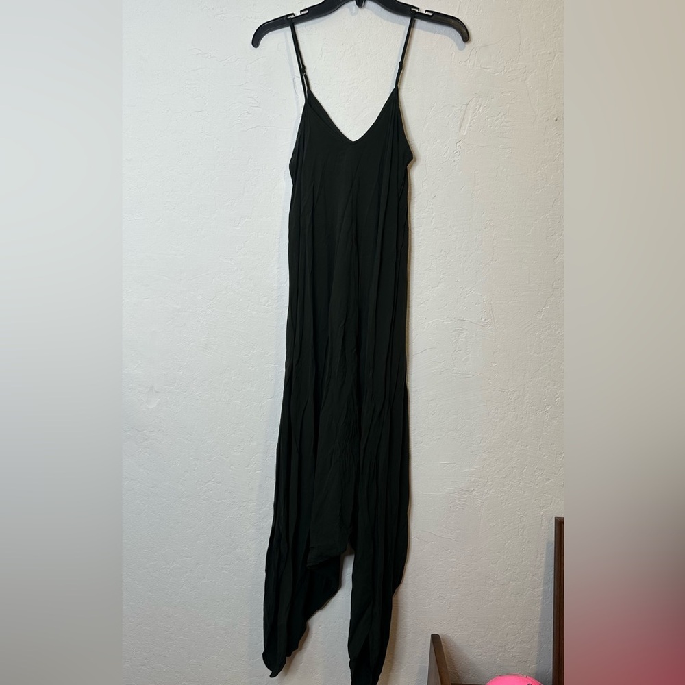 Silence + Noise Green Draped Jumpsuit Size Medium